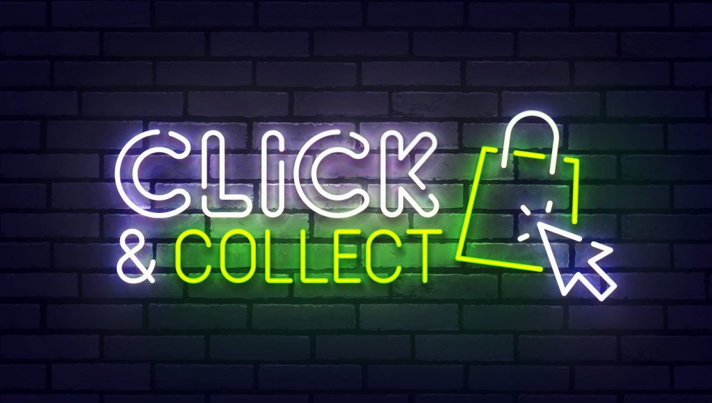 click,and,collect,neon,sign,,bright,signboard,,light,banner.,click