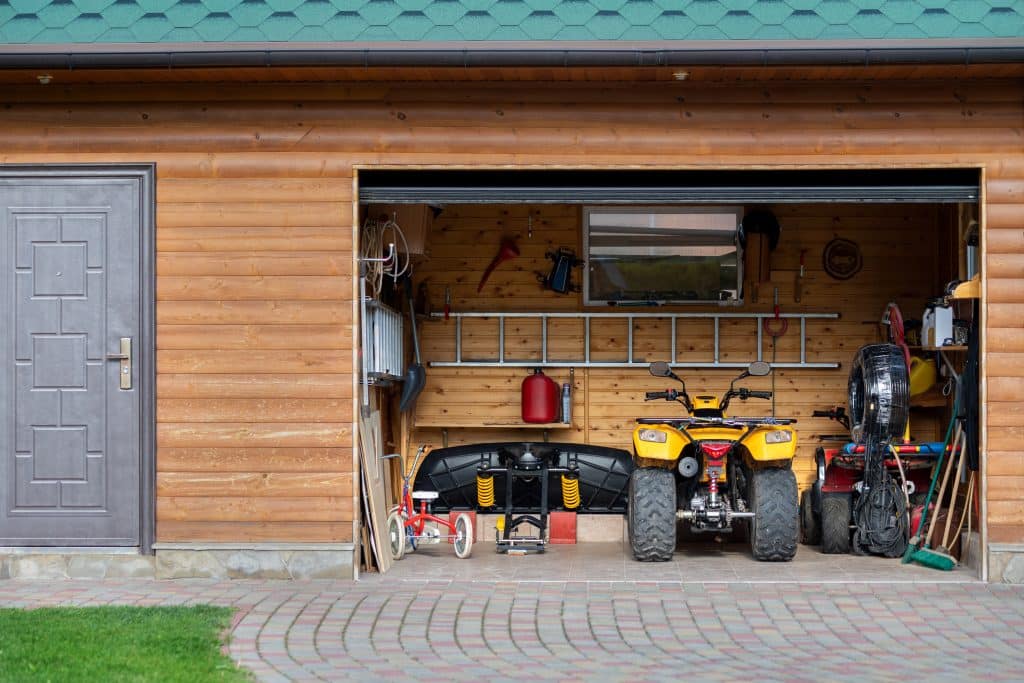 facade,front,view,open,door,atv,quad,bike,motorcycle,parking